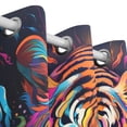 thumbnail image 3 of Tiger Head Colorful Curtains Black Out Curtains for Sliding Glass Doors Bedroom Living Room Bathroom 2 Panels Set, 3 of 5