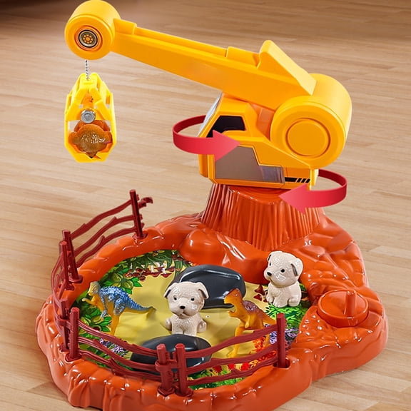 Loespoir Clip Doll Early Education Puzzle, Mini Machine and Engineering Vehicle, Interactive Toy for Skill Building, Gift for Learning & Fun, Cognitive Development(D)