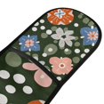 thumbnail image 4 of Yayeee Double Oven Mitt Kitchen Heat Resistant Baking 35" x7" Quilted Glove, Blue Geometric Flowers, 4 of 6
