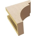 thumbnail image 6 of 4"W x 8"D x 8"H Classic Yorktown Rough Cedar Woodgrain TimberThane Corbel, Primed Tan, 6 of 6