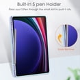 thumbnail image 5 of Allytechgroup Folio Case for Samsung Galaxy Tab S9 11 inch 2023 Released (Model Number: SM-X710/X716B/X718U), Slim Trifold Stand Cover with Pencil Holder Clear Back Shell Shockproof Cover, Skyblue, 5 of 8