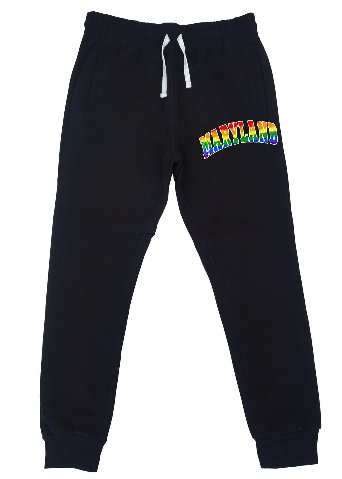 Men's Rainbow Maryland KT T60 Black Fleece Gym Jogger Sweatpants 2X ...