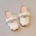 thumbnail image 6 of Girls' Closed Toe Open Heel Outer Wear Soft Bottom Bow Casual Shoes Beige 3.5 Years-4 Years, 6 of 7