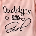 thumbnail image 7 of Coming Home Outfit Girl Newborn Fall 3 Piece Cotton Knit Cute Clothes Set Butterfly Ribbed Romper Flare Pants Headband, Pink, 18 Months, 7 of 7