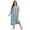 Blue, variant on akafmk Long Nightgowns for Women Short Sleeve Sleep Dress Ruffle Hem Casual Fashion Soft Sleepwear Homewear House Dress, Sizes 3XL