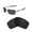Black - ISARC Polarized, variant on Walleva Transition/Photochromic Polarized Replacement Lenses for Oakley Square Wire II (OO4075 Series) Sunglasses