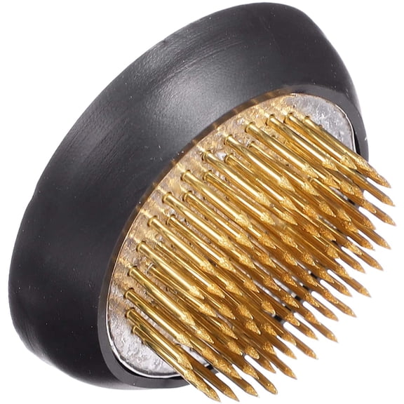 YARDWE Copper Flower Frog Japanese Ikebana Kenzan Flower Frog Japanese Copper Needle Flower Holder Floral Arrangement Pin for Flower Arrangements Tools Golden