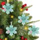 thumbnail image 5 of Adornos navideños de cristal marino | Colgantes hechos a mano con forma de copo de nieve | Regalo de recuerdo de amistad | Decoración navideña acrílica 2D para el hogar, 5 of 6