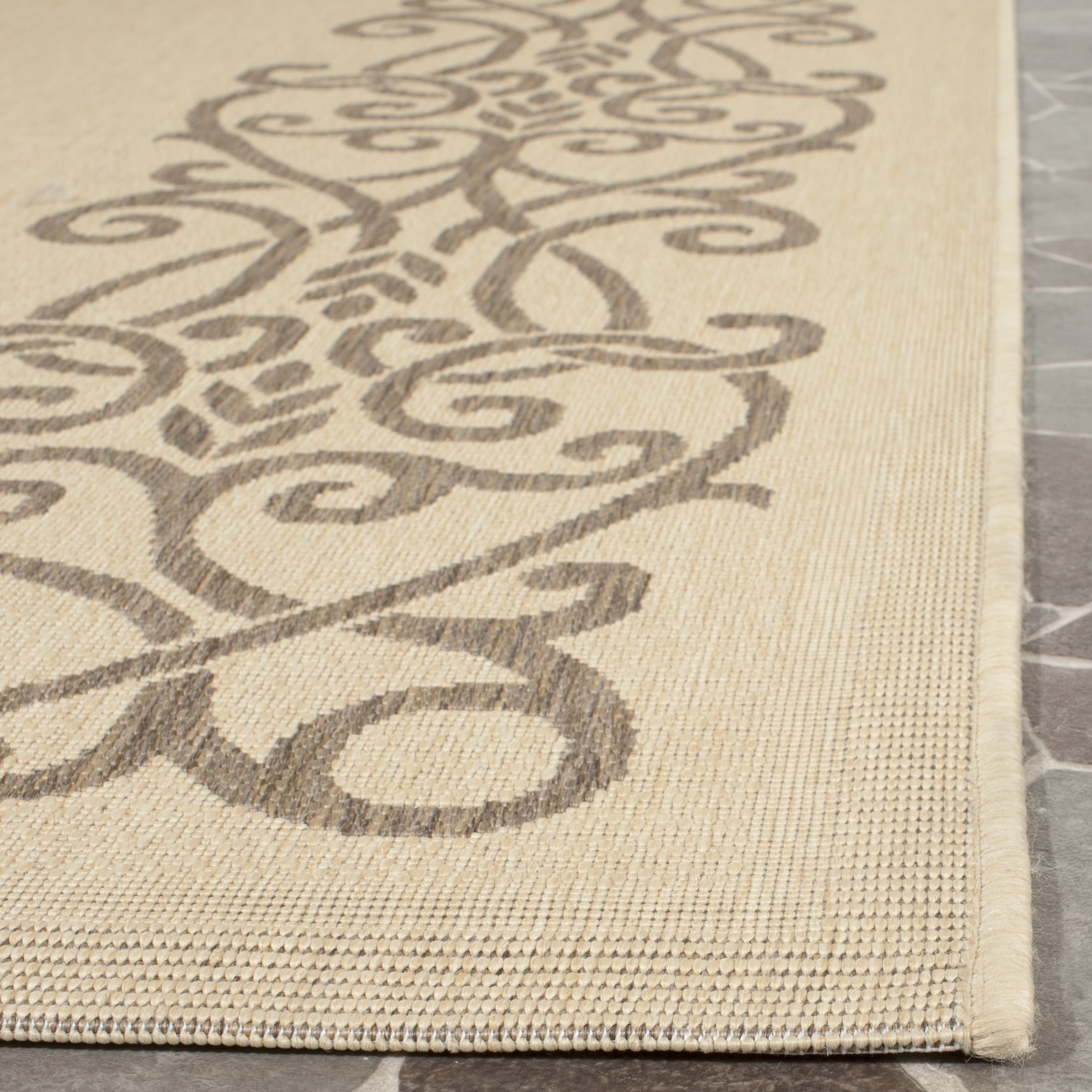 Safavieh Courtyard Ellie Oriental Indoor/Outdoor Area Rug, Natural/Brown, 2' x 3'7"