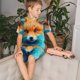 thumbnail image 4 of Balery Fiery Red Maple Leaf Fox Conjunto de Pijama Infantil de Manga Corta con Estampado – Ropa de Dormir de Algodón Suave-Small, 4 of 6