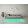 thumbnail image 3 of Ahgly Company Indoor Round Persian Turquoise Blue Traditional Area Rugs, 5' Round, 3 of 4