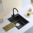 thumbnail image 5 of Drop-in Kitchen Sink Single Bowl  Stainless Steel Kitchen Sink Handmade  Inches Deep Top-Mount Kitchen Sink with Hole, 5 of 5