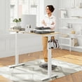 thumbnail image 6 of Sobaniilo 48'' x 24'' Electric Height Adjustable Standing Desk, Home Office Sit Stand Up Desk(White Frame + Bamboo Top), 6 of 10