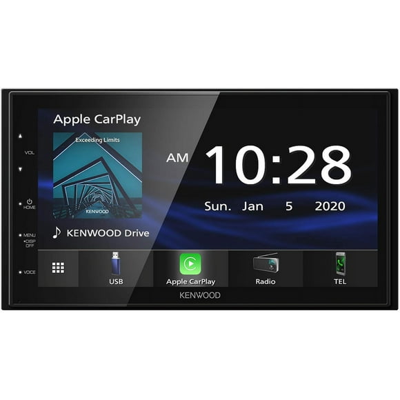 Kenwood DMX47S Digital Car Multimedia Player, 6.8" Capacitive Touch Screen, Apple CarPlay & Android Auto, Built-in Bluetooth, True Mirroring via USB, Rear View Camera In