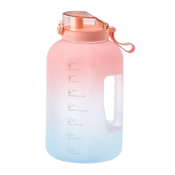 Botella para beber Jarra de agua grande de medición de marcador de tiempo motivacional Fanmusic Botella para beber