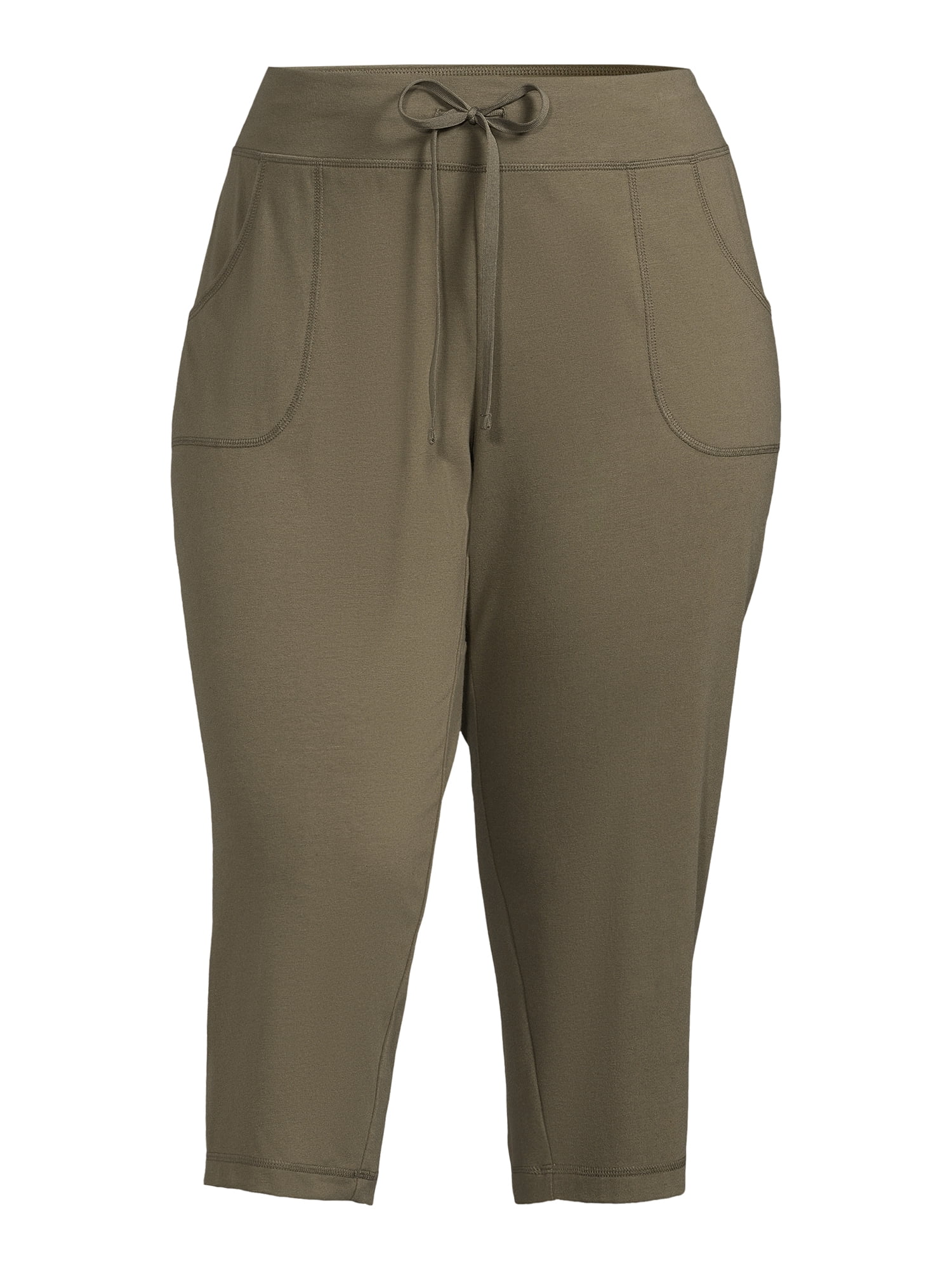 Athletic Works Women's Plus Size Athleisure Core Knit Capri