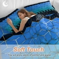 thumbnail image 4 of Abstract Stereo Art Bedding Duvet Cover Set Queen Size 4 Pieces Modern Blue Mottled Gradient Bedding Set with Zipper Closure, 1 Comforter Cover 90x92 Inches 1 Flat Sheet & 2 Pillow Cases, 4 of 7