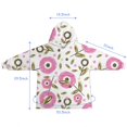 thumbnail image 7 of Pioneer Flower Floral Print Pattern Blanket Hoodies for Kids 6-13YR Oversize Wearable Blanket Hoodies for Boys Girls Teens, 7 of 7