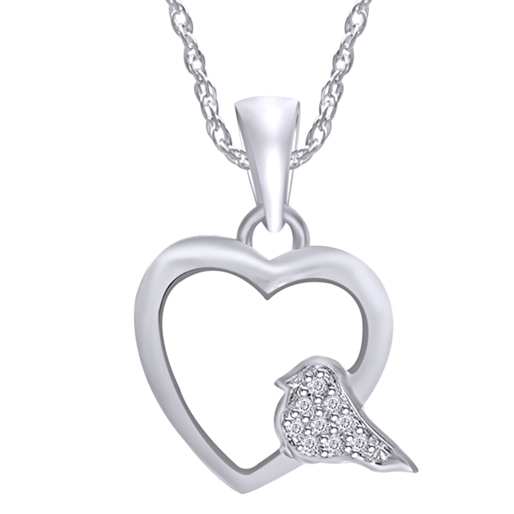 Wishrocks 14K Gold Over Sterling Silver Black Diamond Accent Musical Note Pendant Necklace