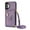 Purple, variant on ELEHOLD Luxury Leather Wallet Case
for Samsung Galaxy A13 4G/5G,with Card Slots Zipper Pocket Kickstand Function Adjustable Crossbody Shoulder Strap Shockproof Purse Phone Case, Pink