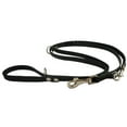 thumbnail image 2 of Black 6 Way European Multifunctional Leather Dog Leash, Adjustable Schutzhund Lead 49"-94" Long, 3/4" Wide (18 mm), 2 of 6