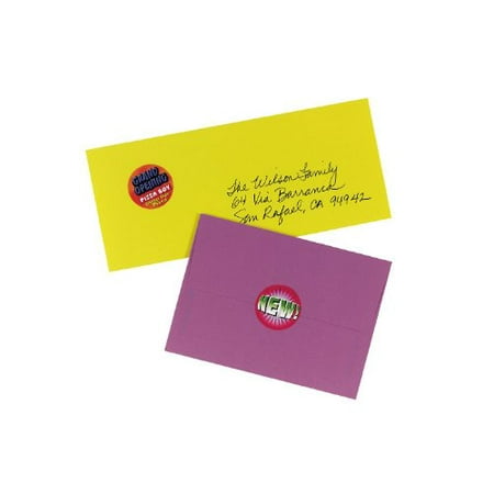 Avery High Visibility Labels Permanent Adhesive Matte 1 1 2 Diameter 400 Labels 8293