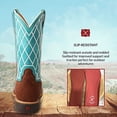 thumbnail image 4 of Twisted X Kids Top Hand Boot, Western Style Boots for Children, Distressed Saddle & Teal, 12.5 M, 4 of 7