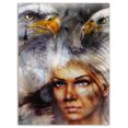 thumbnail image 2 of Design Art - Woman with Flying Eagles, 2 of 3