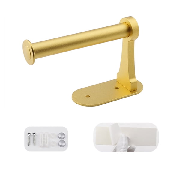304 Stainless Paper Towel Roll Storage Holder Gold Wall Mount Punch-free Durable Free Nail Kitchen Home Steel Stand