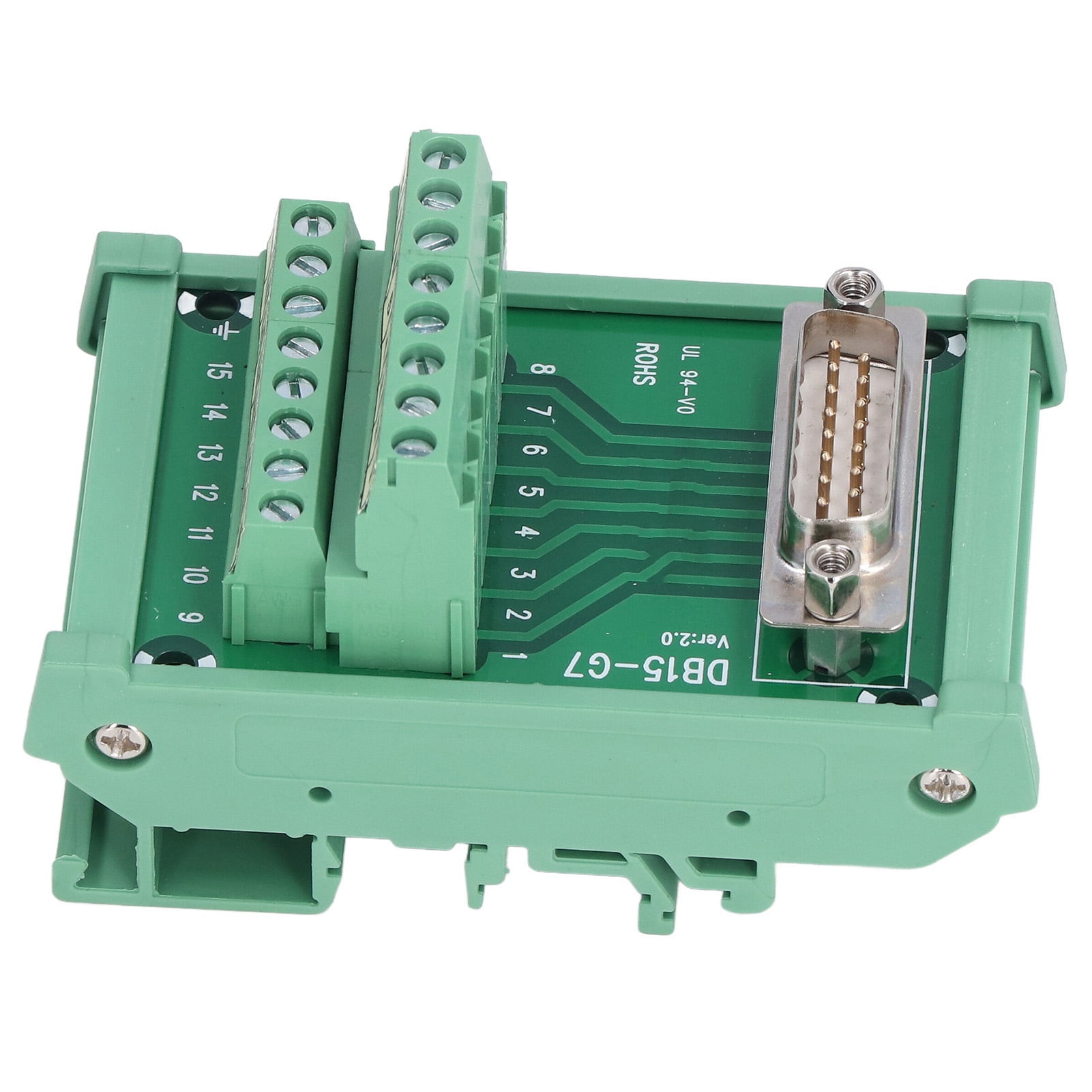 Terminals Blocks, DB15G7 Compact Design Clear Label DC 60V Terminal