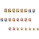 thumbnail image 5 of 24 piezas de uñas cortas cuadradas de colores con forma de llama de verano, piezas de arte de uñas de moda, parches para uñas, 5 of 6
