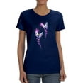 thumbnail image 1 of Shinig Neon Butterflies Shaped T-Shirt Women -Image by Shutterstock, Female Medium, 1 of 4