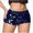 Blue, variant on Women's Sequin Sparkly Straight Leg Shorts Shiny Low Waisted Skinny Party Going Out Shorts (Silver,S)