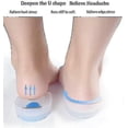thumbnail image 2 of 3 Pair Gel Heel Cups Plantar Fasciitis Inserts - Silicone Gel Heel Pads For Heel Pain, Bone Spur, 2 of 4
