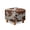 Fur Cow Print Brown Beige, variant on SCRAWLGOD Pug Dog Paw Print Brown Ottoman Cover Square Slipcovers, Stretch Footrest Stool Cover for Ottoman Square, Soft Foot Stool Covers Protector with Nonslip Elastic Bottom