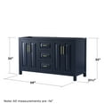 thumbnail image 2 of Wyndham Collection WCV252560DEBCXSXXMXX Daria 59" Double Free Standing Vanity Cabinet Only, 2 of 7