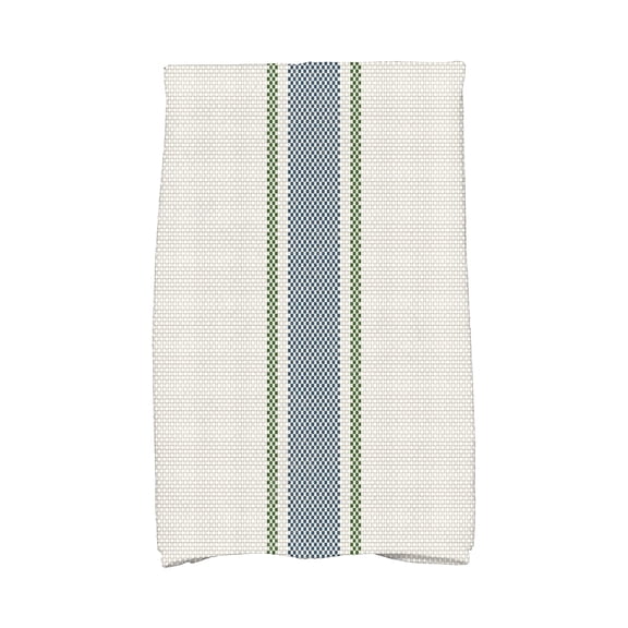 Simply Daisy, 16 x 25 inch, Grain Sack Kitchen Towel, Navy Blue