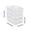 White, variant on 4-Layer Clear Stackable Desktop Storage Box - Plastic Layered Storage Container with Handle Buckle for Home Office Organization