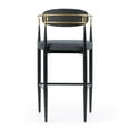 thumbnail image 5 of Modrest Buchtel - Mid-Century Modern Dark Grey + Gold Arm + Black Bar Chair, 5 of 7
