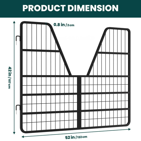 Heavy-Duty Horse Stall Gate, Metal Horse Stall Guard,  Horse Stall for Training Facilities For  Horse Ranch,  Outdoor Animal,