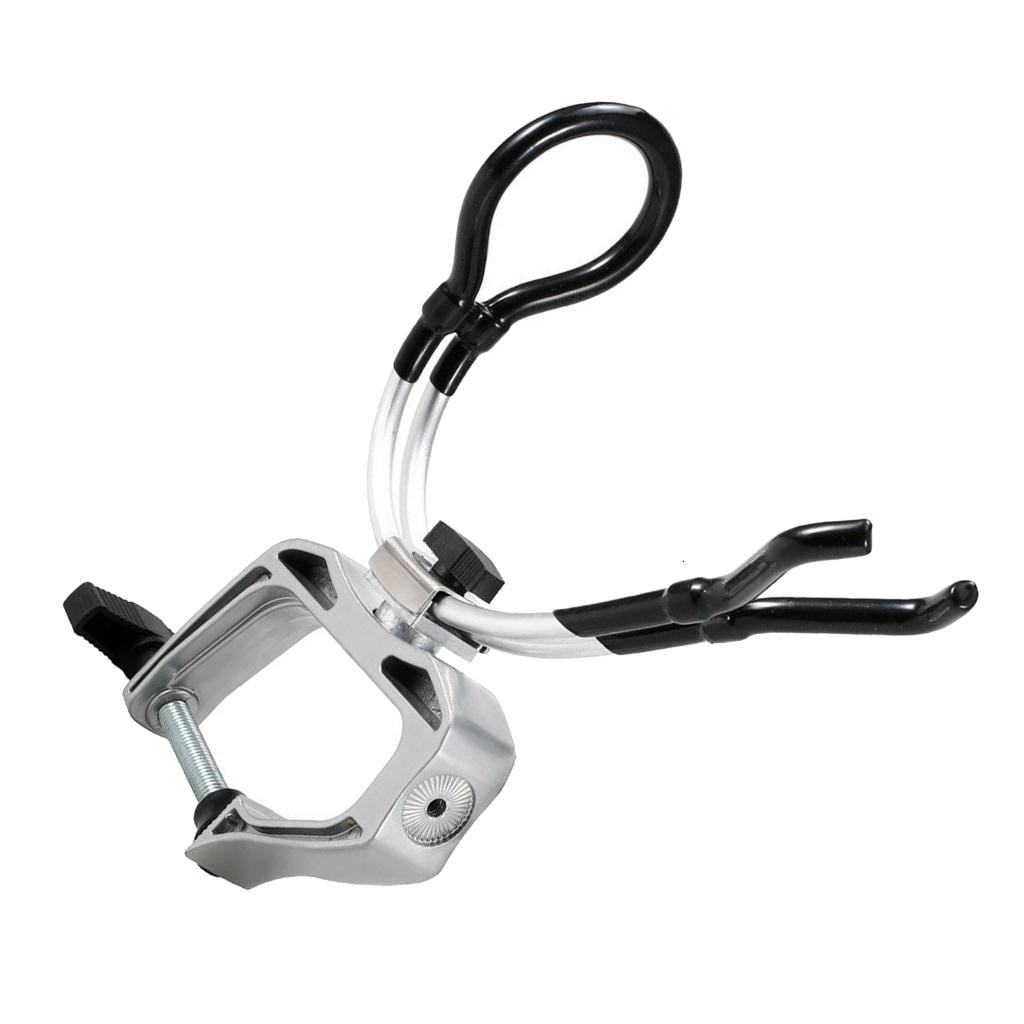 Lerpwige Aluminum Metal Fishing Rod Holder With Clamps Mount Support Design