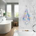 thumbnail image 2 of Yayeee 2 Pack Hand Towels for Bathroom 100% Cotton 16" x 28" Soft Absorbent Kitchen Towel, Playful Daisy, 2 of 7
