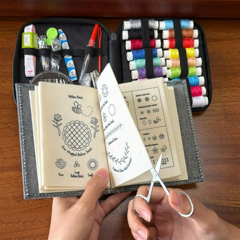 DIY Mini Sewing Book – 17 Pages Of Embroidery Techniques, Patterns For Beginners & Enthusiasts (6x3")