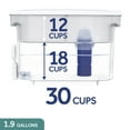 PUR PLUS 30Cup Water Filter Dispenser System, W 15.3" x H 10.1" x L 5.