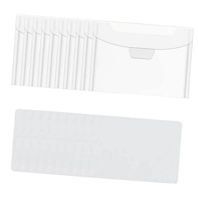Paneles de almacenamiento de sellos transparentes, suministros para scrapbooking, grandes, bolsillos decorativos para sellos 10 piezas