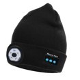 thumbnail image 5 of Gorro Bluetooth con luz negra, gorro de faro LED recargable por USB con auriculares, parlantes incorporados y micrófono Gorro de invierno tejido para música, regalos para hombres, esposo JM, 5 of 5