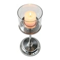 thumbnail image 2 of Sliver Hurricane Candle Holders, 1 Pcs Tall Windproof Candle Holders, Metal Stand for Table Centerpiece, Outdoor Indoor Wedding Party Holiday Decor, Home Dining, Candles Not Included, 2 of 5