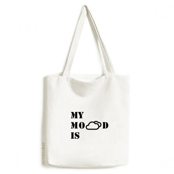 Depressed Mood Cloud Weather Tote Canvas Bag Shopping Satchel Casual Handbag
