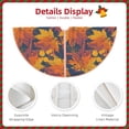 thumbnail image 3 of Balery Vintage Abstract Maple Leaf Art Printed Christmas Tree Skirt , Merry Christmas Party Christmas Tree Decoration,Adjustable Tree Skirt-48", 3 of 6