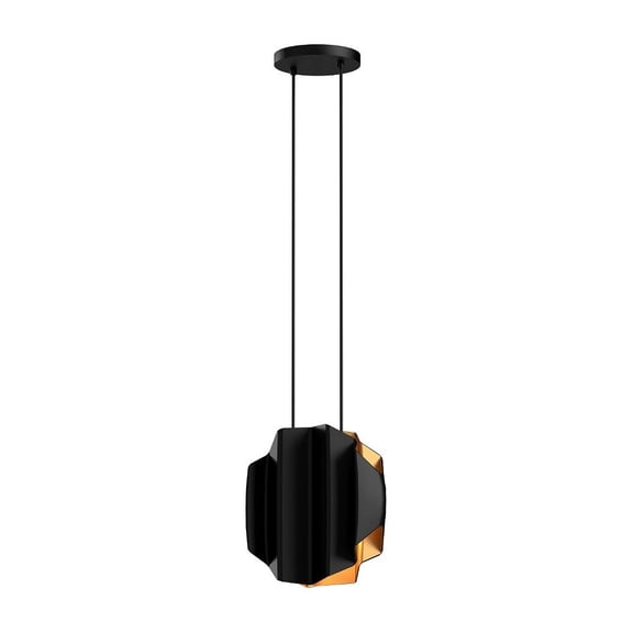 PD58014-BK/GD-Kuzco Lighting-Akira - 2 Light Pendant-14.13 Inches Tall and 5.13 Inches Wide